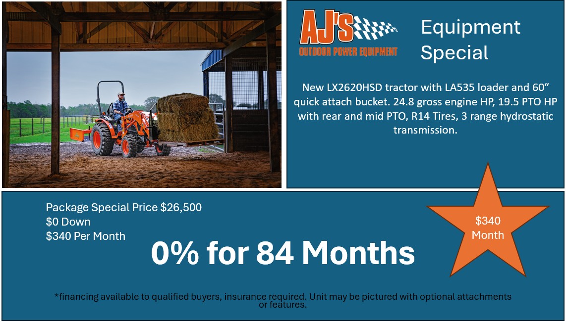A.J.'s Outdoor Power Equipment - Kubota Dealer in